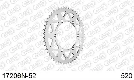 Звезда задняя AFAM 17206N-52 для мотоцикла