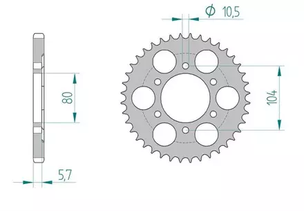 Звезда задняя AFAM 17610-41 для мотоциклов