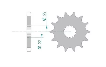 Звезда передняя AFAM 22800-16 для мотоциклов