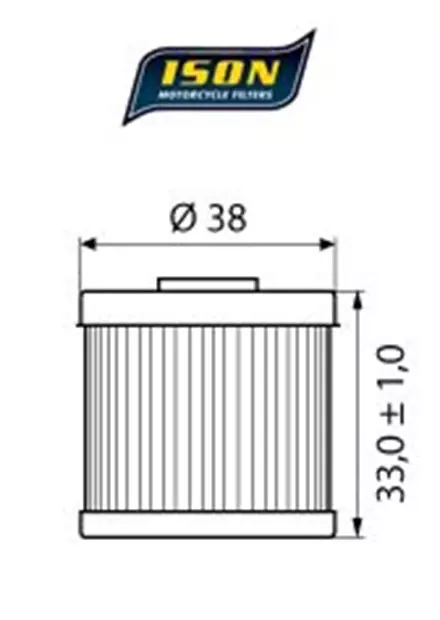Масляный фильтр ISON 116 для мотоциклов