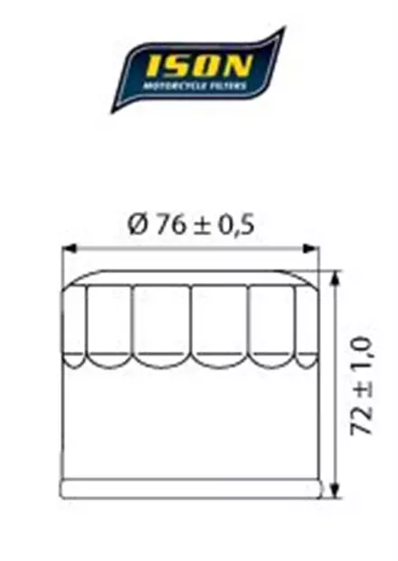 Масляный фильтр ISON 163 для мотоциклов