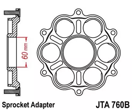 Звезда задняя JT JTA760B для мотоциклов