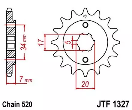 Звезда передняя JT JTF1327.15 для мотоциклов