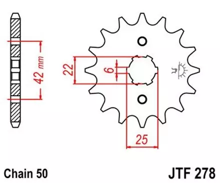 Звезда передняя JT JTF278.16 для мотоциклов