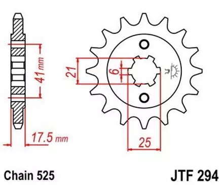 Звезда передняя JT JTF294.15 для мотоциклов