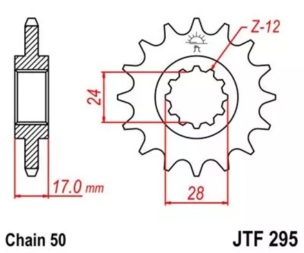 Звезда передняя JTF295.14 для мотоциклов