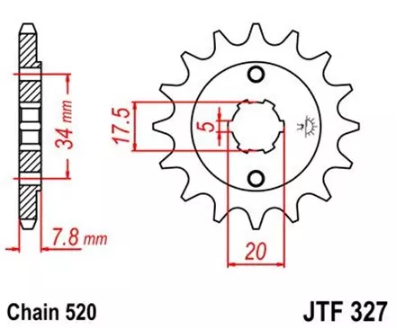 Звезда передняя JT JTF327.15 для мотоциклов
