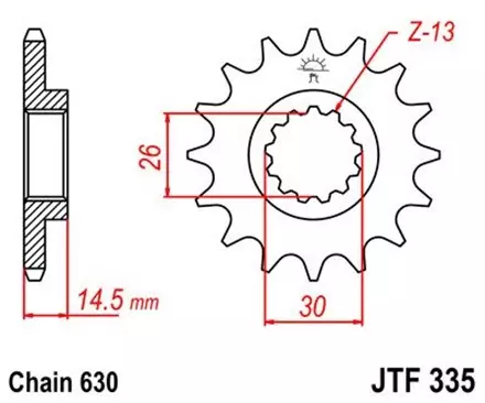 Звезда передняя JT JTF335.15 для мотоциклов