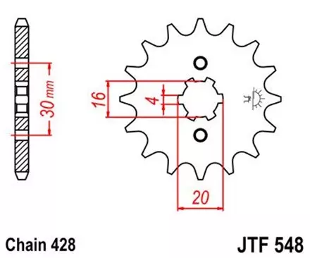 Звезда передняя JT JTF548.13 для мотоциклов