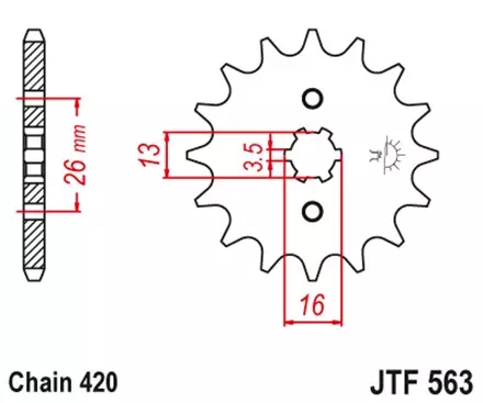 Звезда передняя JT JTF563.17 для мотоциклов
