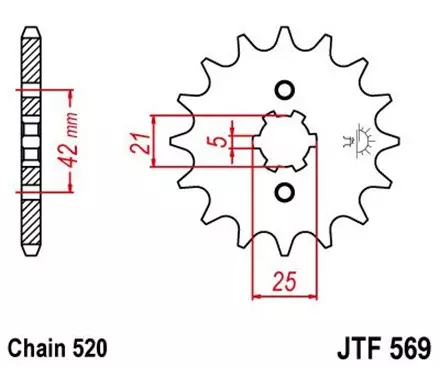 Звезда передняя JT JTF569.15 для мотоциклов
