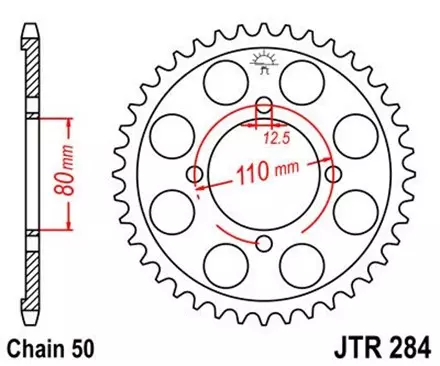 Звезда задняя JT JTR284.48 для мотоциклов