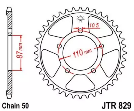 Звезда задняя JT JTR829.46 для мотоциклов