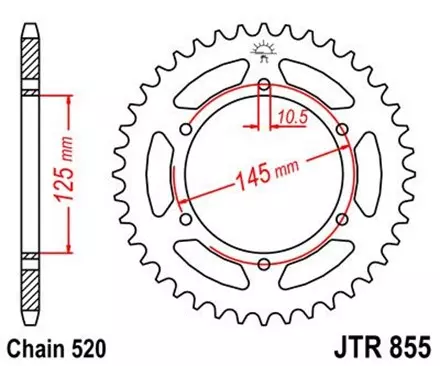 Звезда задняя JT JTR855.46 для мотоциклов
