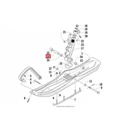 Шпиндель поворотного кулака Arctic Cat Z1 ZT, 570 XT 2603-730