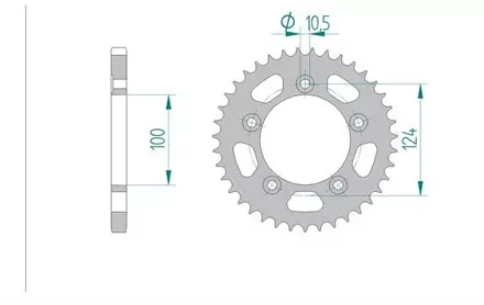 Звезда задняя AFAM 50612-36 для мотоциклов