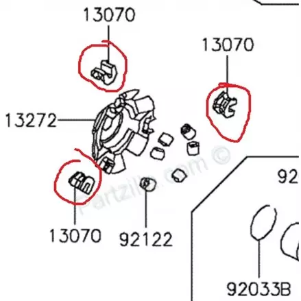 Направляющая Kawasaki 13070-Y001