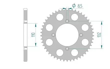Звезда задняя AFAM 72102-46 для мотоциклов