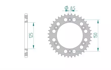 Звезда задняя AFAM 72304-52 для мотоциклов